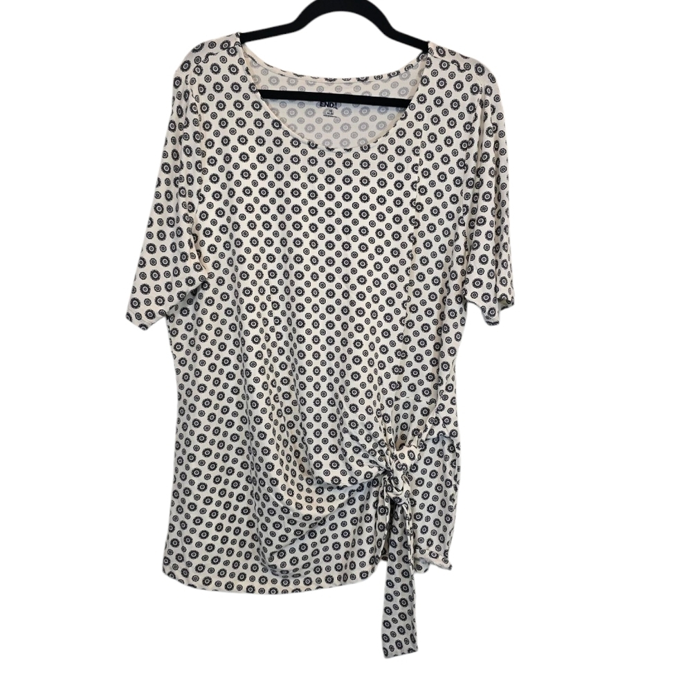 Land's End 1X Modal Blend Jersey Front Tie Top